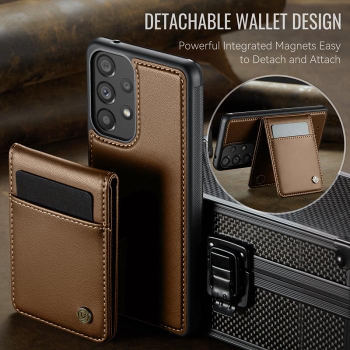 JEEHOOD - JEEHOOD J06 Skal för Samsung Galaxy A53 5G - Brunt läder