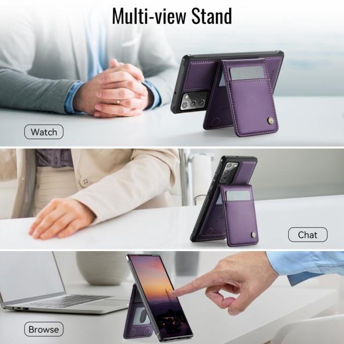 JEEHOOD - JEEHOOD J06 Skal för Samsung Galaxy Note20 Lila med RFID-blockering