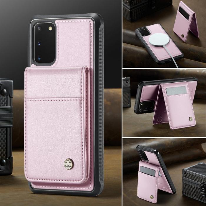 JEEHOOD - JEEHOOD J06 Skal för Samsung Galaxy S20 5G - Läder - Rosa