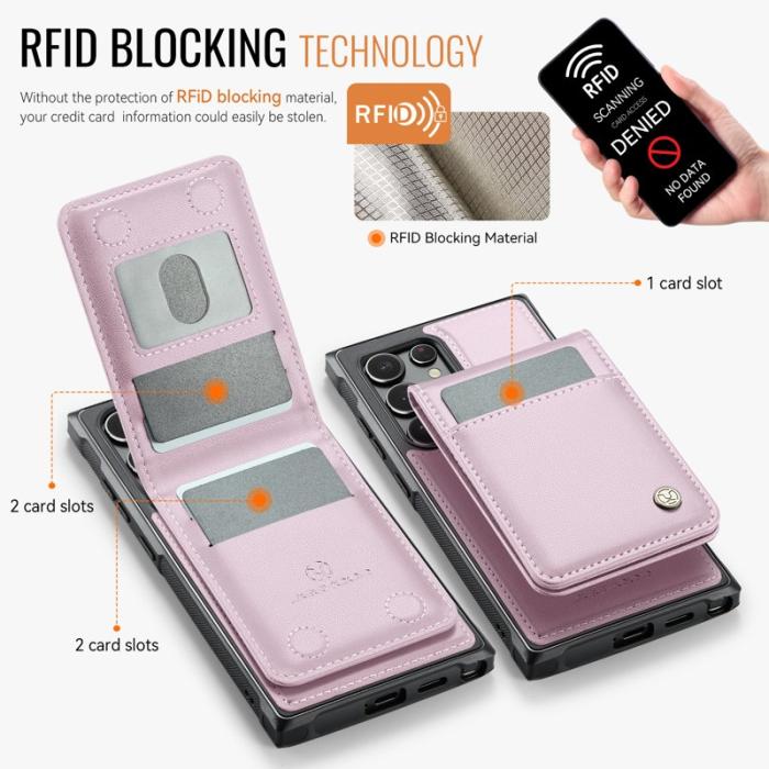 JEEHOOD - JEEHOOD J06 Skal för Samsung Galaxy S22 Ultra 5G - Rosa