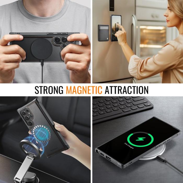 JEEHOOD - JEEHOOD J06 Skal för Samsung Galaxy S22 Ultra 5G - Svart