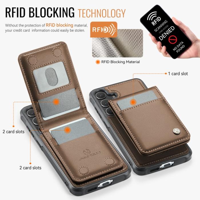 JEEHOOD - JEEHOOD J06 Mobilskal för Samsung Galaxy S24 FE MagSafe - Brun