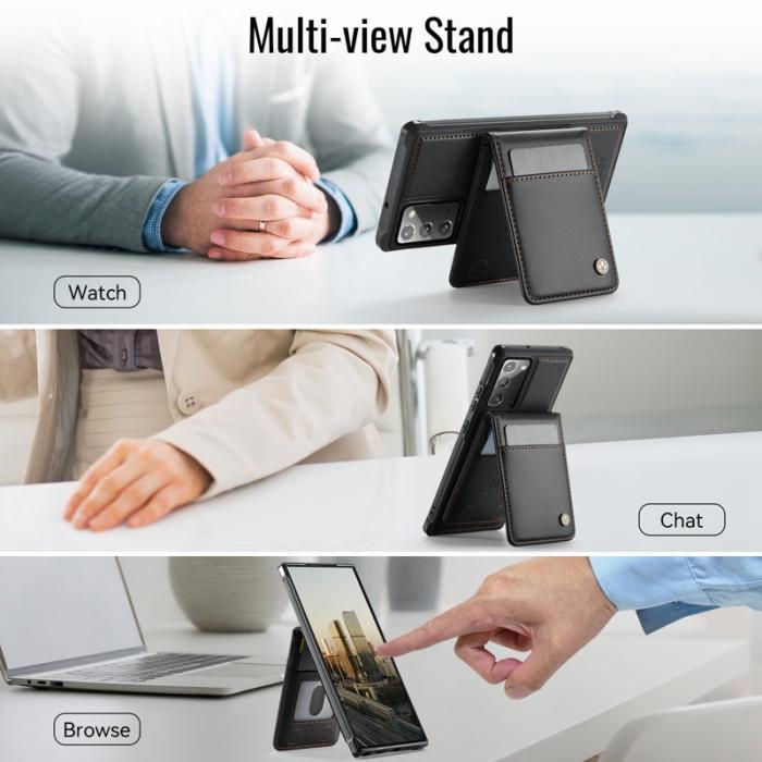 JEEHOOD - JEEHOOD J06 Skal till Samsung Galaxy Note20 - Läder - Svart