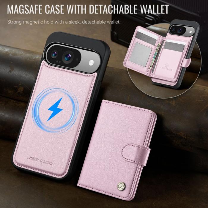 JEEHOOD - JEEHOOD J09 Fodral för Google Pixel 9 Pro RFID Skydd - Rosa