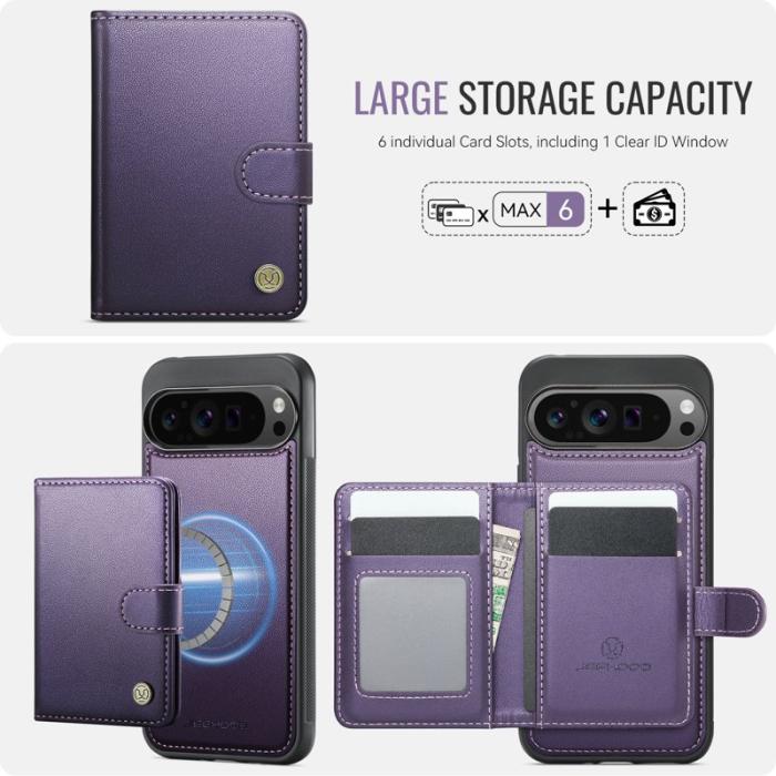 JEEHOOD - JEEHOOD J09 Fodral för Google Pixel 9 Pro XL Lila med RFID