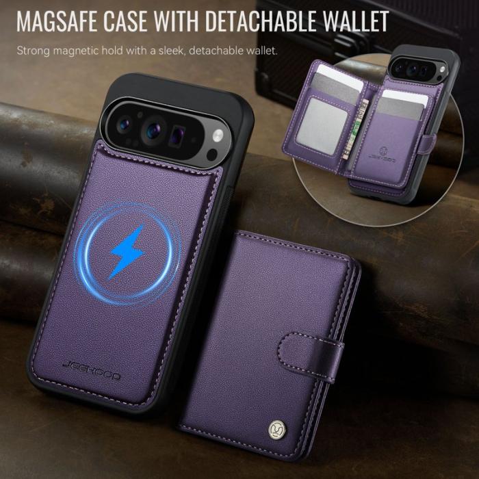 JEEHOOD - JEEHOOD J09 Fodral för Google Pixel 9 Pro XL Lila med RFID