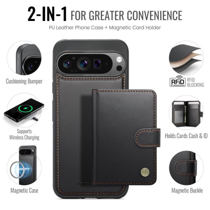 JEEHOOD - JEEHOOD J09 Fodral för Google Pixel 9 Pro XL - Svart