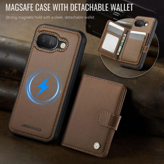 JEEHOOD - JEEHOOD J09 Fodral för Google Pixel 9a med RFID - Brun