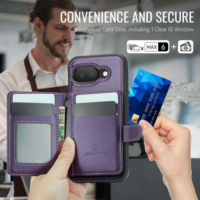 JEEHOOD - JEEHOOD J09 Fodral för Google Pixel 9a med RFID - Lila