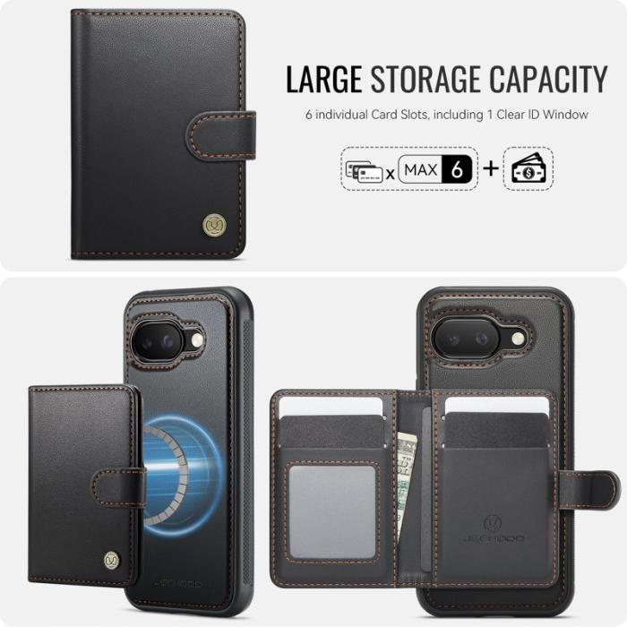 JEEHOOD - JEEHOOD J09 Fodral för Google Pixel 9a med RFID Skydd - Svart