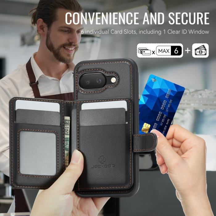 JEEHOOD - JEEHOOD J09 Fodral för Google Pixel 9a med RFID Skydd - Svart