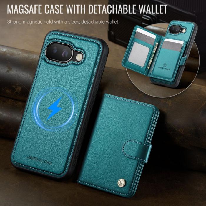 JEEHOOD - JEEHOOD J09 Fodral för Google Pixel 9a RFID Läder Grön