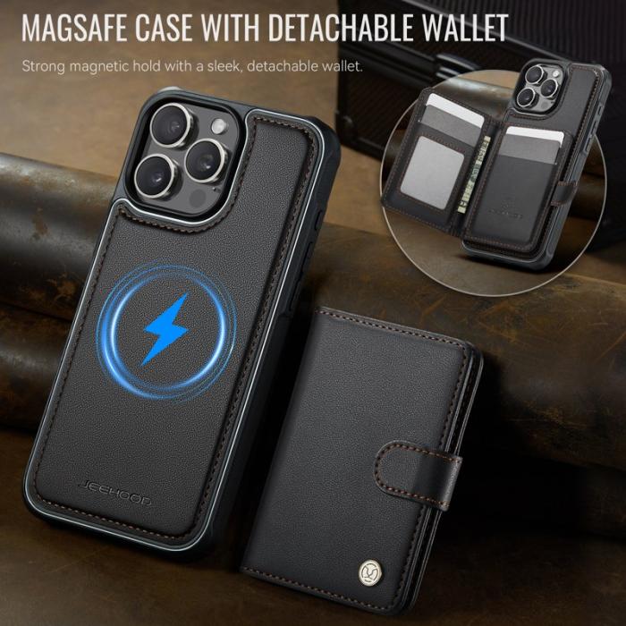 JEEHOOD - JEEHOOD J09 Fodral för iPhone 13 Pro Max - Svart, RFID-blockerande