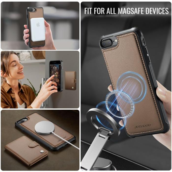 JEEHOOD - JEEHOOD J09 Fodral för iPhone 8 Plus / 7 Plus - Brun