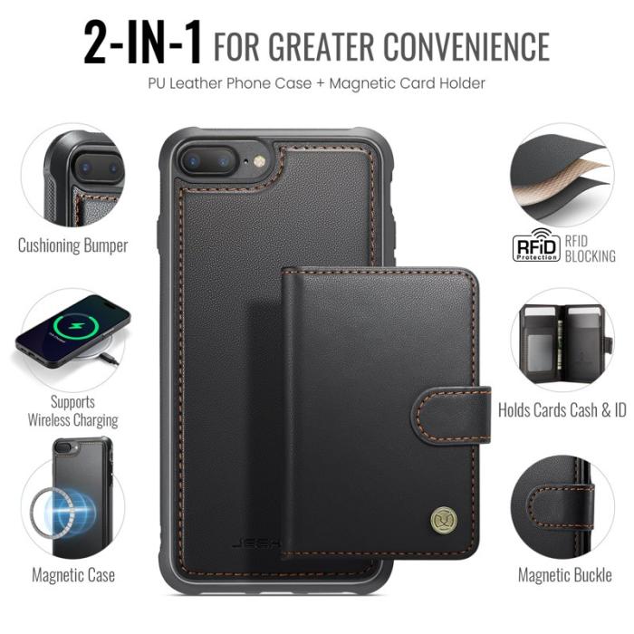 JEEHOOD - JEEHOOD J09 Fodral för iPhone 8 Plus/7 Plus - Svart