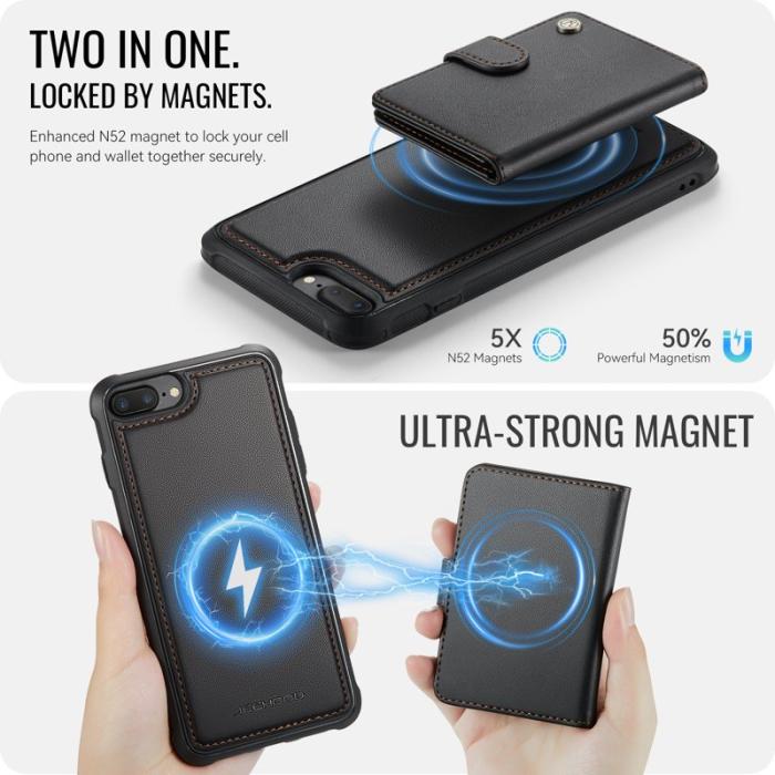 JEEHOOD - JEEHOOD J09 Fodral för iPhone 8 Plus/7 Plus - Svart