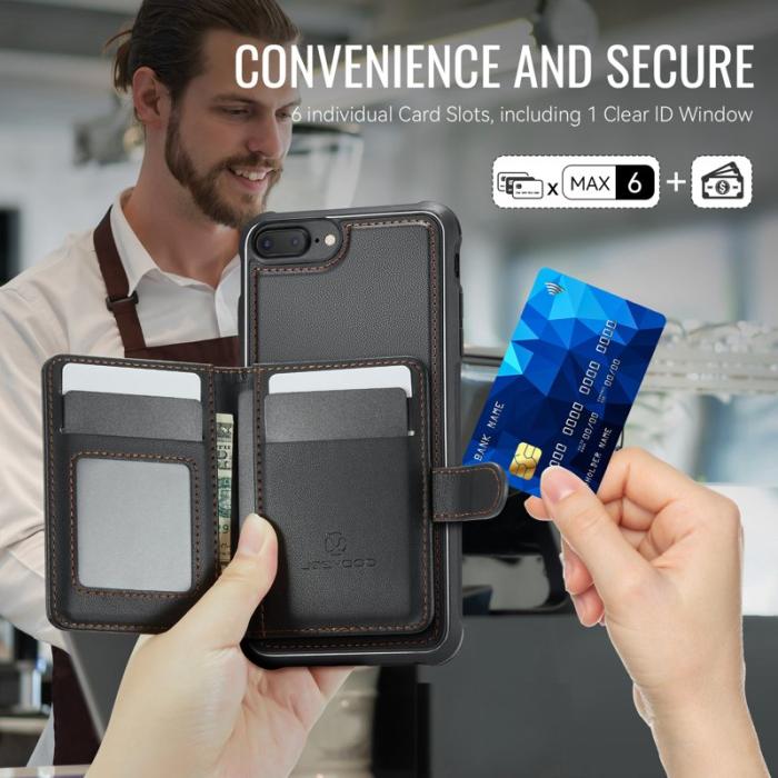 JEEHOOD - JEEHOOD J09 Fodral för iPhone 8 Plus/7 Plus - Svart