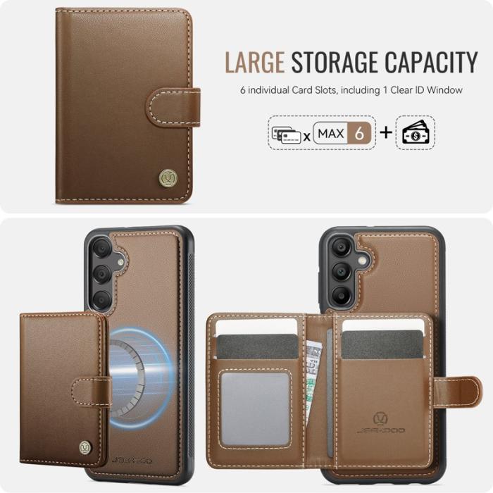 JEEHOOD - JEEHOOD J09 Fodral för Samsung Galaxy A15 5G/4G - Brun