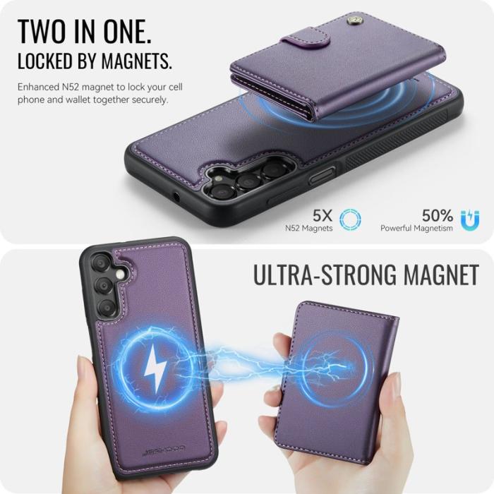 JEEHOOD - JEEHOOD J09 Fodral för Samsung Galaxy A15 5G/4G - Lila