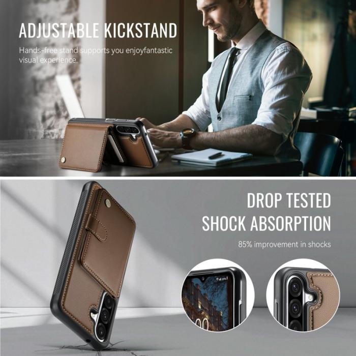 JEEHOOD - JEEHOOD J09 Fodral för Samsung Galaxy A26 5G - Brun