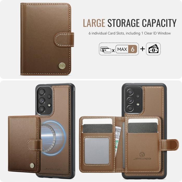 JEEHOOD - JEEHOOD J09 Fodral för Samsung Galaxy A33 5G - Brun