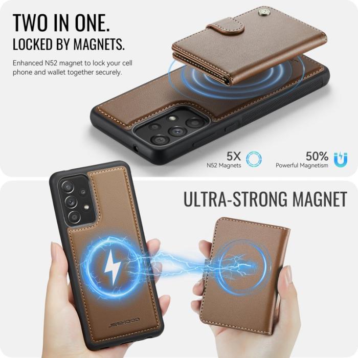 JEEHOOD - JEEHOOD J09 Fodral för Samsung Galaxy A33 5G - Brun