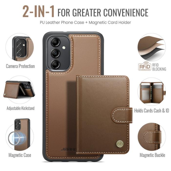 JEEHOOD - JEEHOOD J09 Fodral för Samsung Galaxy A34 5G - Brun