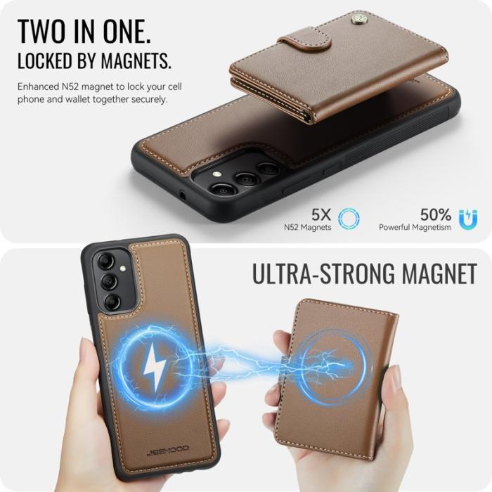 JEEHOOD - JEEHOOD J09 Fodral för Samsung Galaxy A34 5G - Brun