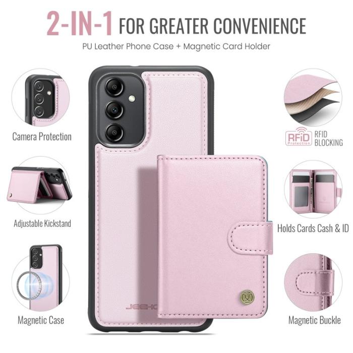 JEEHOOD - JEEHOOD J09 Fodral för Samsung Galaxy A34 5G - Rosa