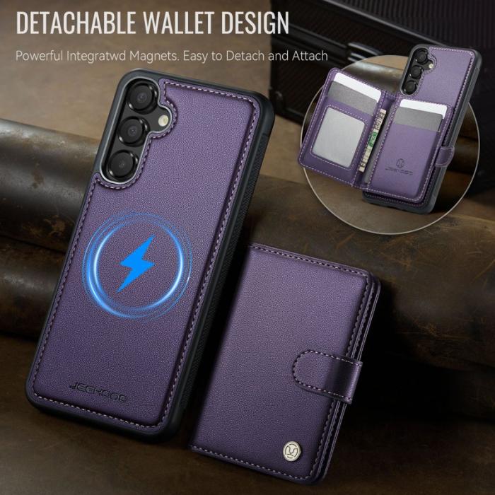 JEEHOOD - JEEHOOD J09 Fodral för Samsung Galaxy A35 5G Lila RFID Blocking