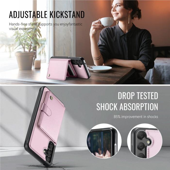 JEEHOOD - JEEHOOD J09 Fodral för Samsung Galaxy A35 5G - Rosa