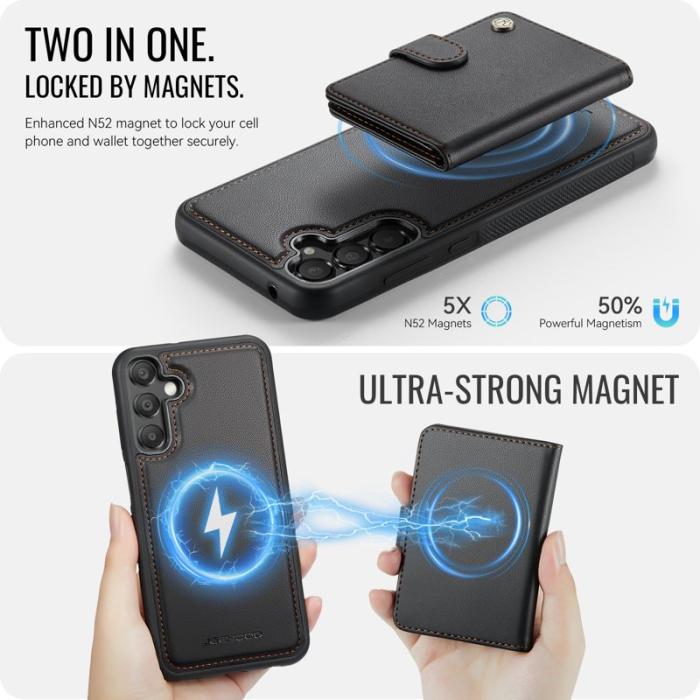 JEEHOOD - JEEHOOD J09 Fodral för Samsung Galaxy A35 5G - Svart