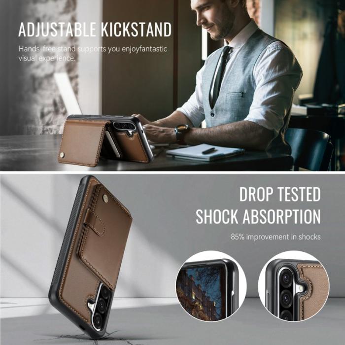 JEEHOOD - JEEHOOD J09 Fodral för Samsung Galaxy A36 5G - Brun