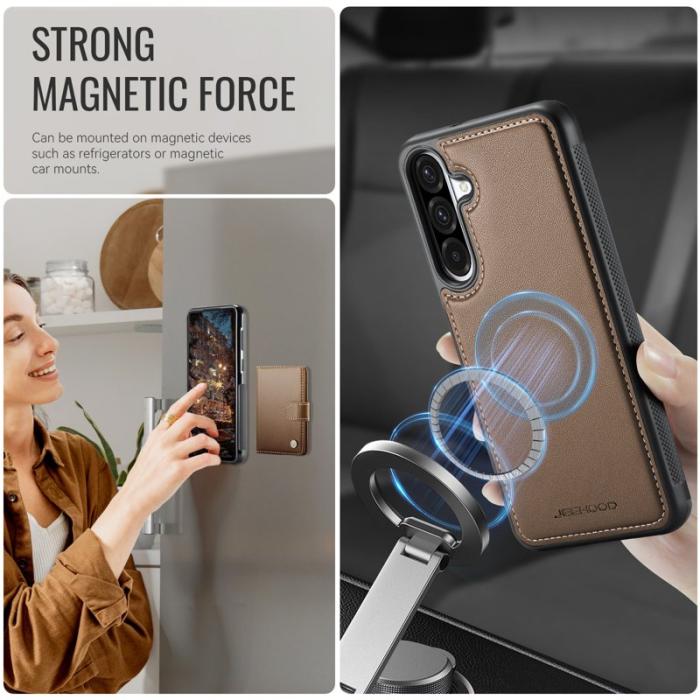 JEEHOOD - JEEHOOD J09 Fodral för Samsung Galaxy A36 5G - Brun