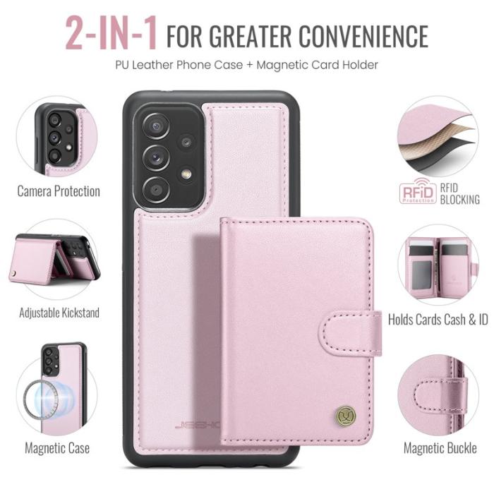 JEEHOOD - JEEHOOD J09 Fodral för Samsung Galaxy A52 5G - Rosa