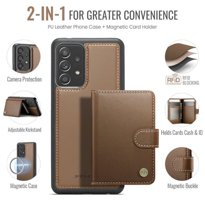 JEEHOOD - JEEHOOD J09 Fodral för Samsung Galaxy A53 5G - Brun