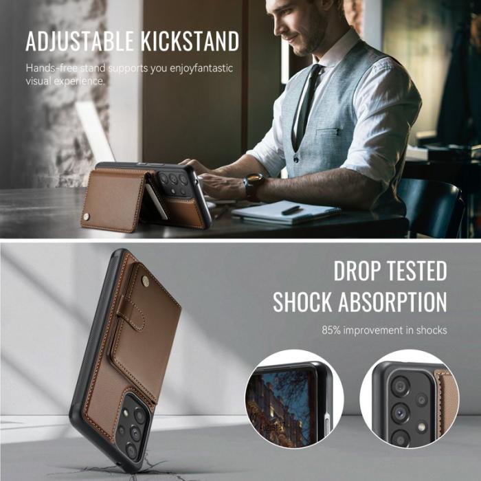 JEEHOOD - JEEHOOD J09 Fodral för Samsung Galaxy A53 5G - Brun