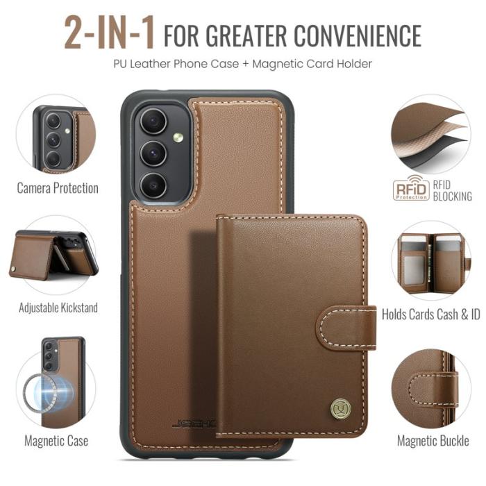 JEEHOOD - JEEHOOD J09 Fodral för Samsung Galaxy A54 5G - Brun