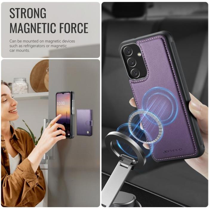 JEEHOOD - JEEHOOD J09 Fodral för Samsung Galaxy A54 5G Lila med RFID