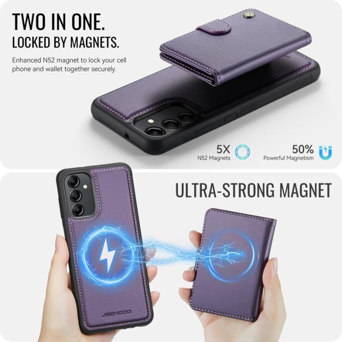 JEEHOOD - JEEHOOD J09 Fodral för Samsung Galaxy A54 5G Lila med RFID