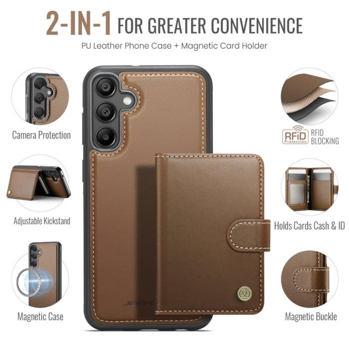 JEEHOOD - JEEHOOD J09 Fodral för Samsung Galaxy A55 5G - Brun