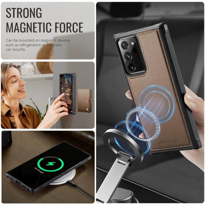 JEEHOOD - JEEHOOD J09 Fodral för Samsung Galaxy Note20 Ultra - Brun