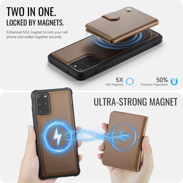 JEEHOOD - JEEHOOD J09 Fodral för Samsung Galaxy S20 Plus - Brun