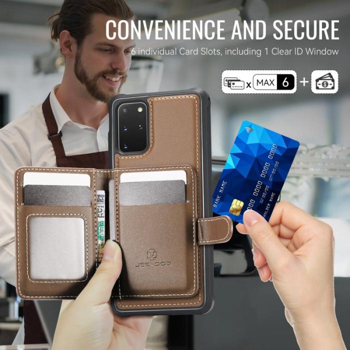 JEEHOOD - JEEHOOD J09 Fodral för Samsung Galaxy S20 Plus - Brun