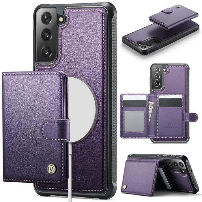 JEEHOOD - JEEHOOD J09 Fodral för Samsung Galaxy S21 4G Lila RFID Blocking