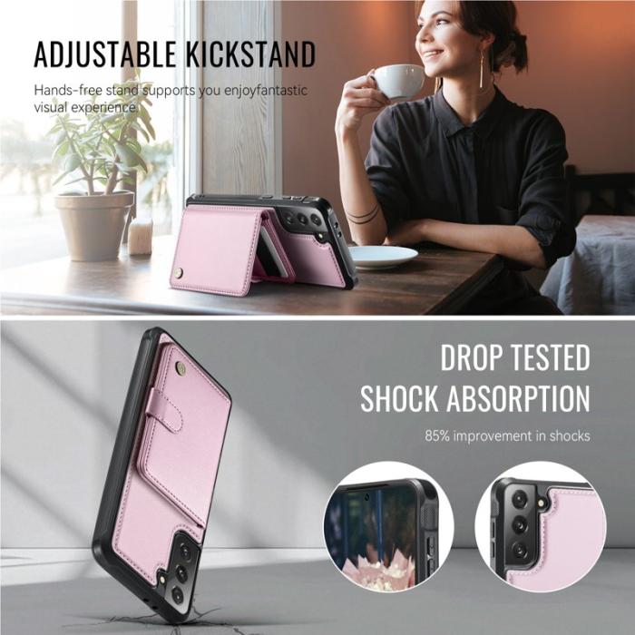 JEEHOOD - JEEHOOD J09 Fodral för Samsung Galaxy S21+ 5G - Rosa