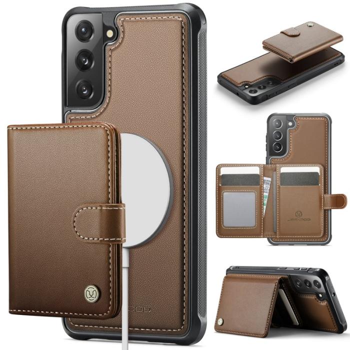 JEEHOOD - JEEHOOD J09 Fodral för Samsung Galaxy S21 FE 5G - Brun