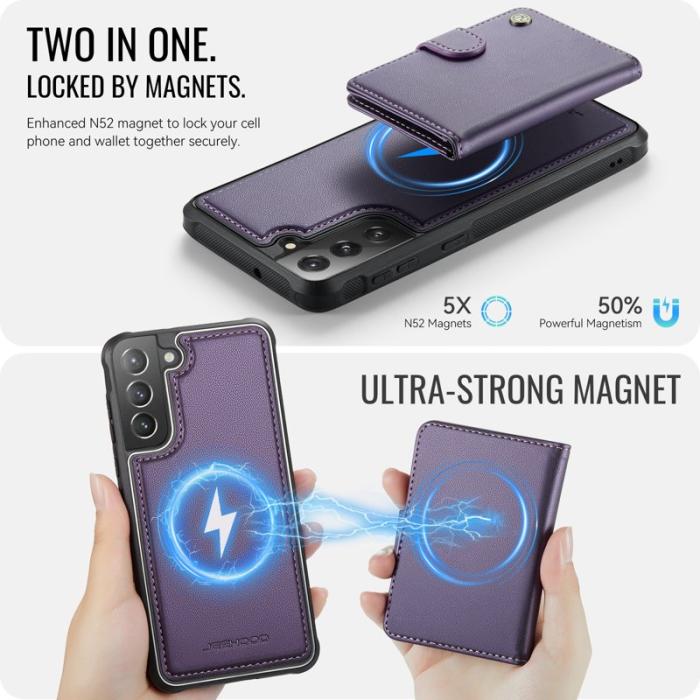 JEEHOOD - JEEHOOD J09 Fodral för Samsung Galaxy S21 FE 5G Lila