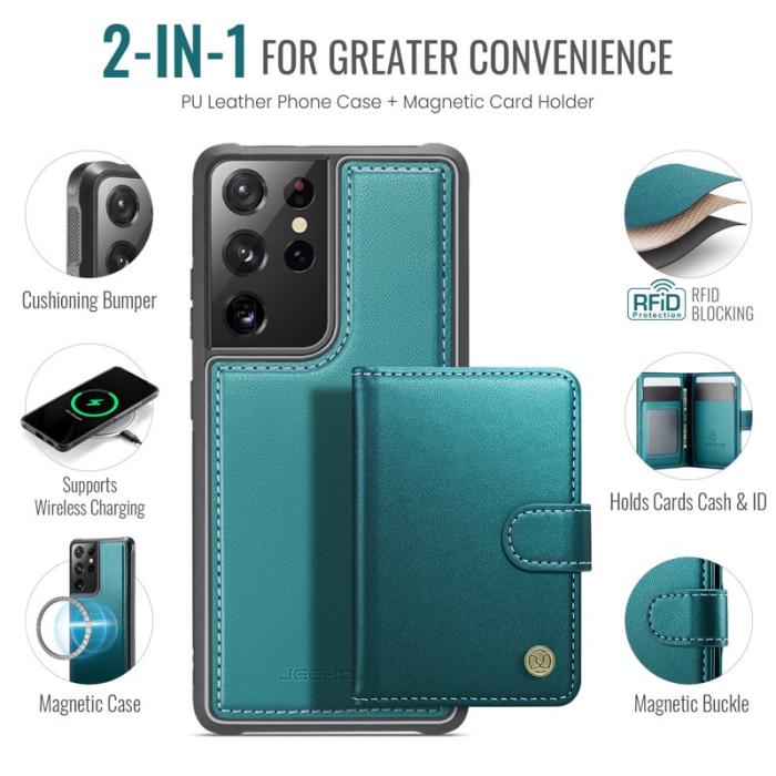 JEEHOOD - JEEHOOD J09 Fodral för Samsung Galaxy S21 Ultra 5G - Grön