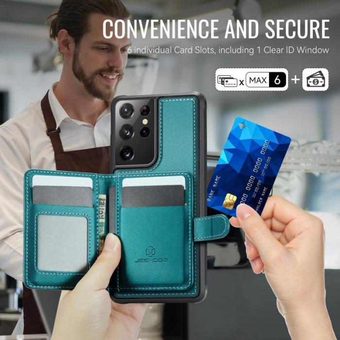 JEEHOOD - JEEHOOD J09 Fodral för Samsung Galaxy S21 Ultra 5G - Grön